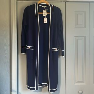 Navy Long Cardigan